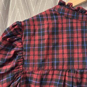 GAP Red and Blue Checkered Button Down Shirt